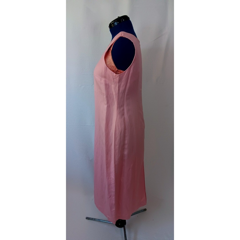Jessica Howard Pink Linen Blend 2 Piece Jacket Maxi Dress Set Womens 14P NWT - Picture 8 of 9